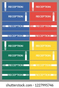 Reception-flat sign.
Information sign indicating a specific place in a given room.