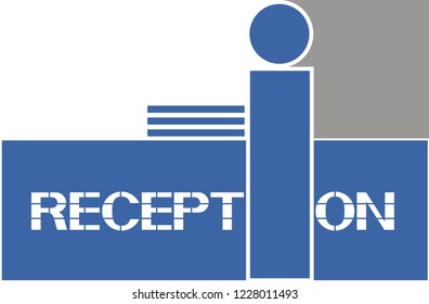 Reception-flat sign.
Information sign indicating a specific place in a given room.