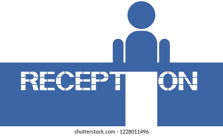Reception-flat sign.
Information sign indicating a specific place in a given room.