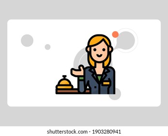 receptionist avatar on white background