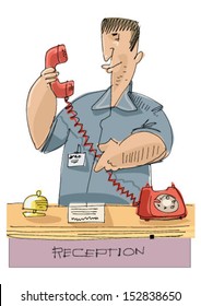 receptionist - cartoon