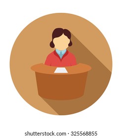 
Receptionist Colored Vector Illustration
