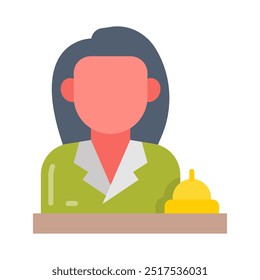 Receptionist Flat Icons, Vector illustration