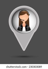 receptionist graphic design , vector illustration