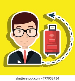 receptionist hotel suitcase employee