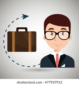 receptionist hotel suitcase employee