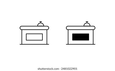 Receptionist icon design with white background stock illustration