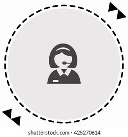 Receptionist icon Flat Design. Isolated Illustration.