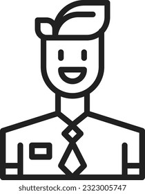 Imagen de Icono Recepcionista. Adecuado para aplicaciones móviles.