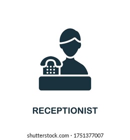 Receptionist icon. Simple element from company management collection. Creative Receptionist icon for web design, templates, infographics and more