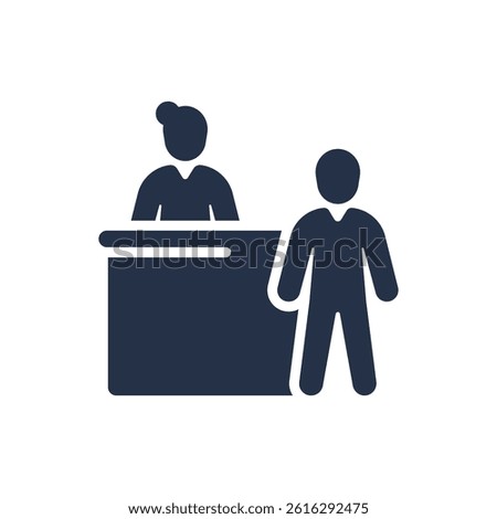Receptionist icon. Solid glyph series icon