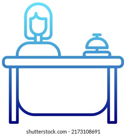 receptionist icon with transparent background