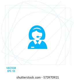 Receptionist  icon. Vector design.
