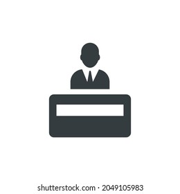 Receptionist icon, Receptionist vector illustration