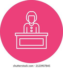 Receptionist icon vector image. Can also be used for web apps, mobile apps and print media.