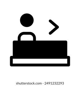 Receptionist Icon Vector Symbol Design Illustration