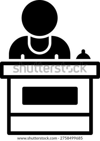 Receptionist Line Fill Style Icon