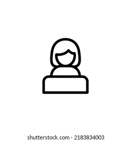 Receptionist line icon vector design
