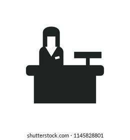 receptionist vector icon
