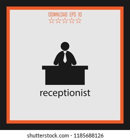 receptionist  vector icon