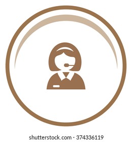 Receptionist vector icon.