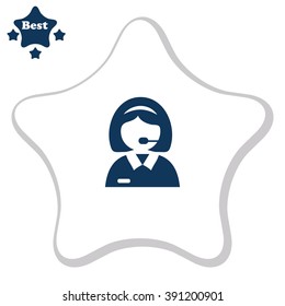 Receptionist vector icon.
