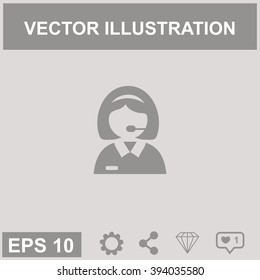 Receptionist vector icon. 