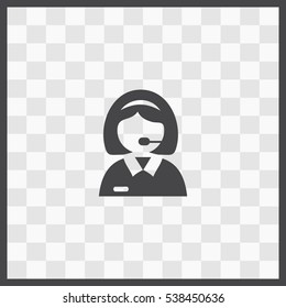 Receptionist vector icon. Isolated illustration. Business picture.