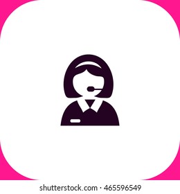 Receptionist vector icon on white background.