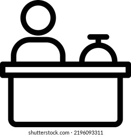Vektorgrafik-Rezeptionist auf transparentem Hintergrund.Symbole in Premium-Qualität.DünnzeilenVektorgrafik   Icon für Konzept und Grafikdesign.