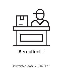 Receptionist vector outline Icon Design illustration. Logistic Symbol on White background EPS 10 File
