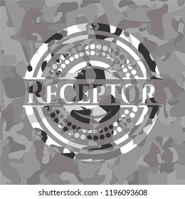 Receptor on grey camouflaged pattern