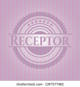 Receptor pink emblem. Vector Illustration. Detailed.