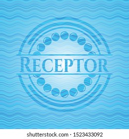 Receptor water concept emblem. Vector Illustration. Detailed.