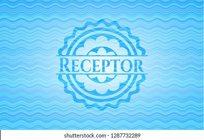 Receptor water wave representation style emblem.