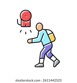 recess time primary school color icon vector. recess time primary school sign. isolated symbol illustration