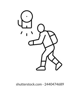 recess time primary school line icon vector. recess time primary school sign. isolated contour symbol black illustration