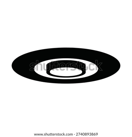 Recessed ceiling light icon silhouette vector illustration isolated