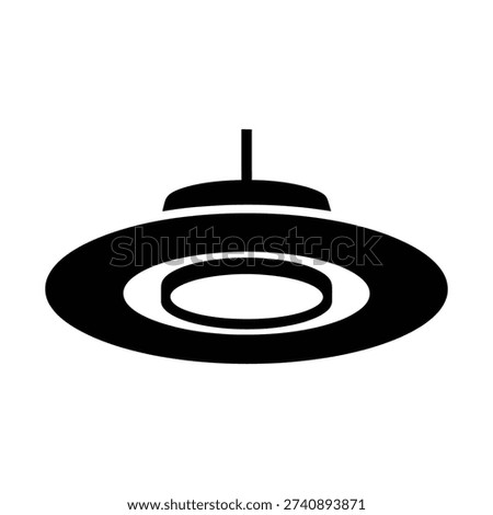 Recessed ceiling light icon silhouette vector illustration isolated