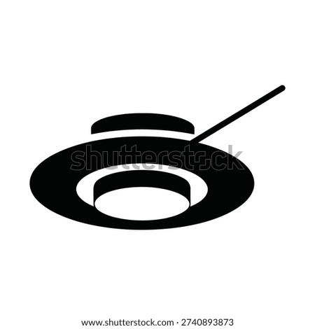 Recessed ceiling light icon silhouette vector illustration isolated