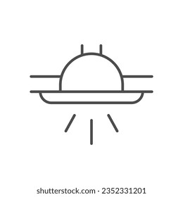 Recessed light line outline icon