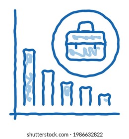 recession of business job offers sketch icon vector. Hand drawn blue doodle line art recession of business job offers sign. isolated symbol illustration