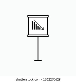 Recession Icon. Economy Matter Symbol - Vector, Sign for Design, Presentation, Website or Apps Elements.