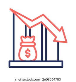 Recession Icon Element for Design