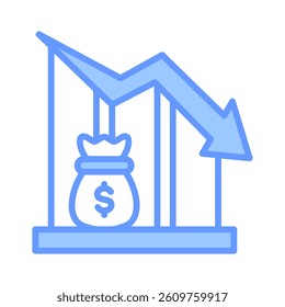 Recession Icon Element for Design