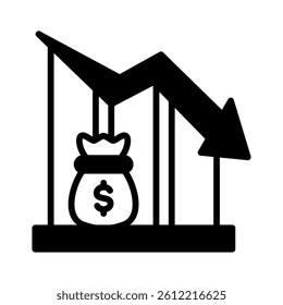 Recession Icon Element for Design
