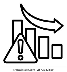 Elemento de icono de recesión para diseño