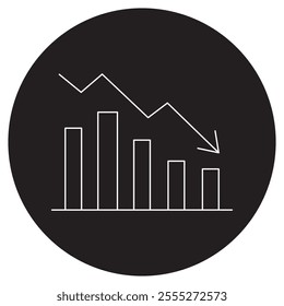 Recession Icon, Navigating Economic Challenges During a Recession, Strategies for Resilience in Times of Economic Downturn icon