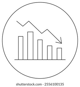 Recession Icon, Navigating Economic Challenges During a Recession, Strategies for Resilience in Times of Economic Downturn icon