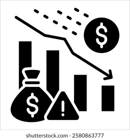 Recession Impact Icon Element For Design